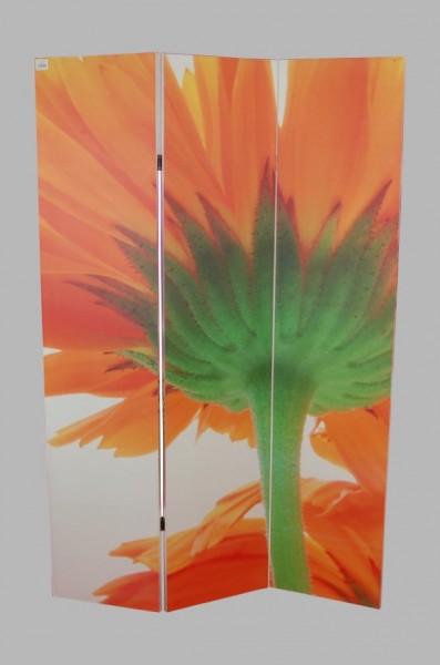 Paravent Raumteiler Gerbera Spanische Wand 3tlg. Zimmerteiler Dekowand